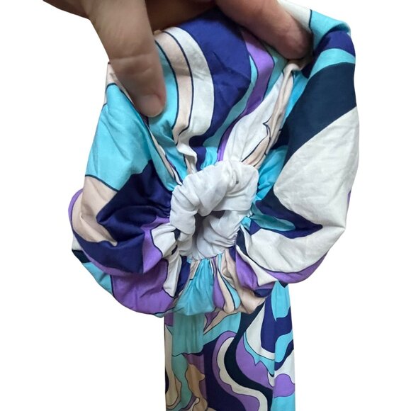 Jessica Simpson Abstract 60s‎ Purple Puff Sleeve Maxi Dress Empire Babydoll - Sm - Picture 8 of 9